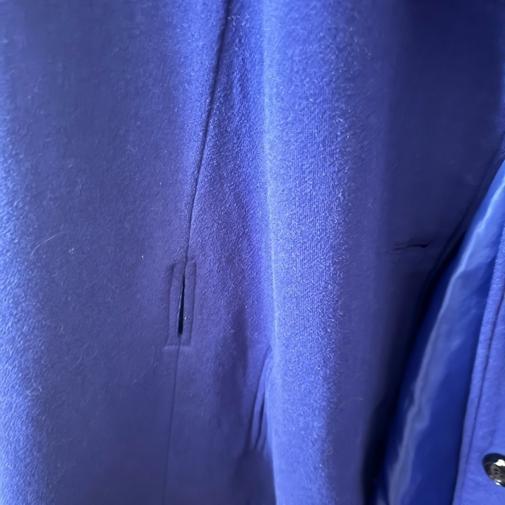 Kenneth‎ Cole Reaction Royal Blue Cape Coat, Size XL, Tie Waist, Comfort - Picture 3 of 6